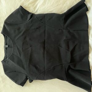 J. Crew Elegant Black Peplum Blouse